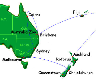 [CU188] New Zealand, Australia and Fiji